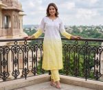 Beautiful Chanderi Fabric Dyeable ChikanKari Kurti