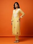 ORGANZA CHIKANKARI KURTI